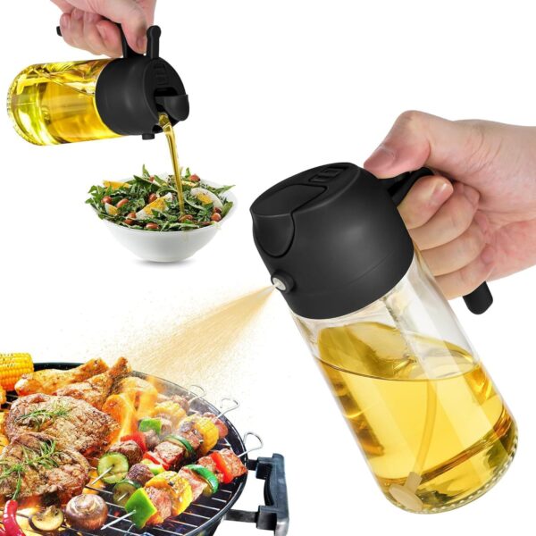 -OkEc4QuL-tyY6nR8Sp8 Premium 2-in-1 Cooking Oil Dispenser and Sprayer – 470ml Glass Cruet for Air Fryer