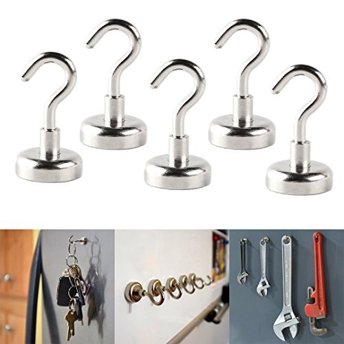 -Oq5WDvJTHTFI4xQSO-X Premium Heavy-Duty Magnetic Storage Hooks for Metal Surfaces and Tools- Set of 5