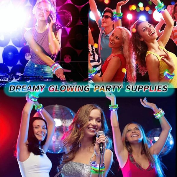 -Oq5kuULw7z_NBOiRhNq Vibrant Multi-Color Light-Up Party Bracelets | Glowing Event Wristbands Set Of 10