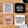 19 Personalized MDF Coaster Set of 4 for Hot & Cold Drinks