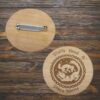 Badges (1) Personalized 3mm Badges Printed or Engraved with Pin/Magnetic Back