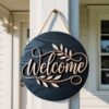 Door Sign (2) Premium Custom Hanging Door Signs Full-Color Print & Laser Cut MDF